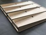 Rollstuhlrampe aus Holz als Stufenrampe vor Haustür - Stufe - Balkon - Terrasse - Gartenhaus - barrierefrei bis 20 cm
