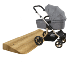 Schwellenrampe aus Massivholz für Fahrrad, Kinderwagen & Alltag - maßgefertigt bis 10 cm Höhe