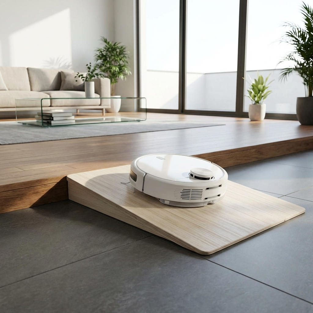 Stufenrampen aus Holz für Saugroboter nach Maß vom Schreiner