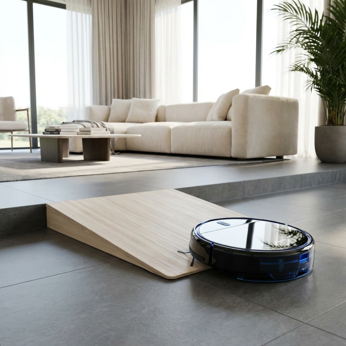 Stufenrampen aus Holz für Saugroboter nach Maß vom Schreiner