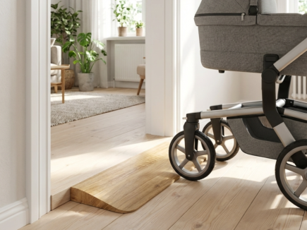Schwellenrampe für Kinderwagen und Fahrrad