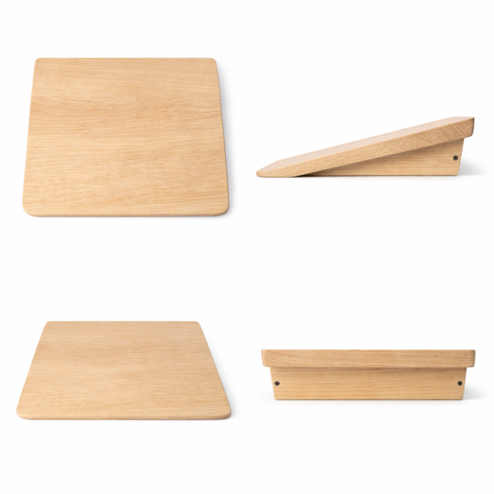 Rollstuhlrampe aus Eiche Holz als Stufenrampe vor Haustür - Stufe - Balkon - Terrasse - Gartenhaus - barrierefrei bis 20 cm