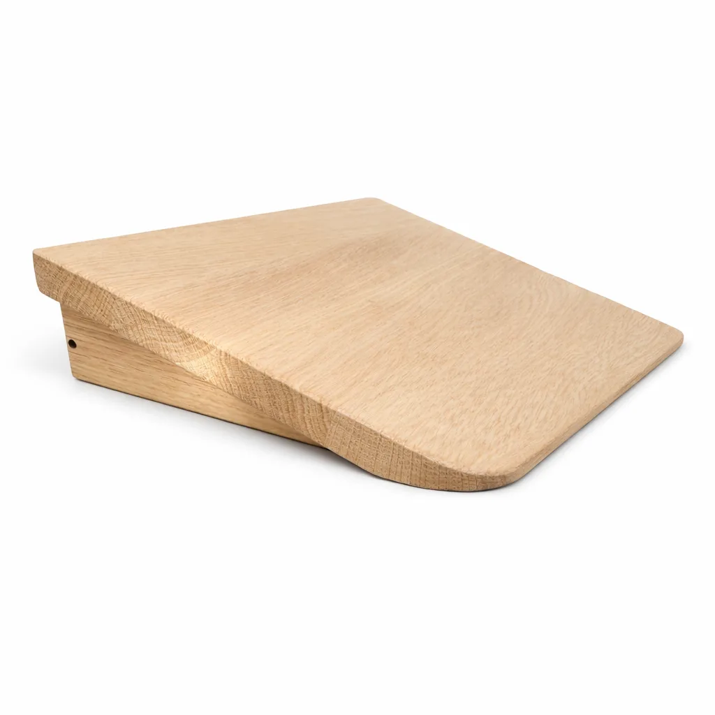 Rollstuhlrampe aus Eiche Holz als Stufenrampe vor Haustür - Stufe - Balkon - Terrasse - Gartenhaus - barrierefrei bis 20 cm