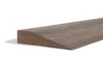 Schwellenrampe aus Buche, mit Holzöl braun, Ecken ohne Rundung, mit Podest