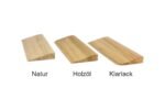 Drei Schwellenrampen aus Eiche im Vergleich: Natur, Holzöl und Klarlack